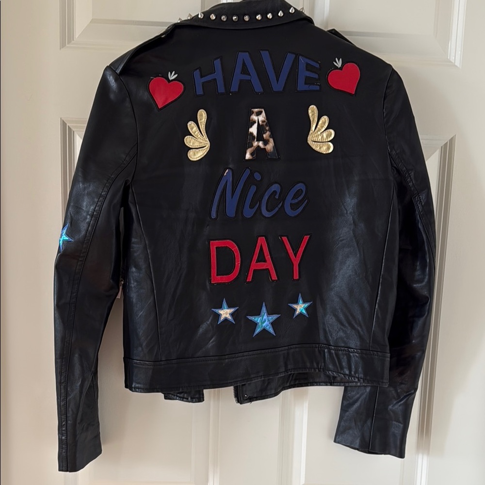 Women’s Studded Moto Jacket - S